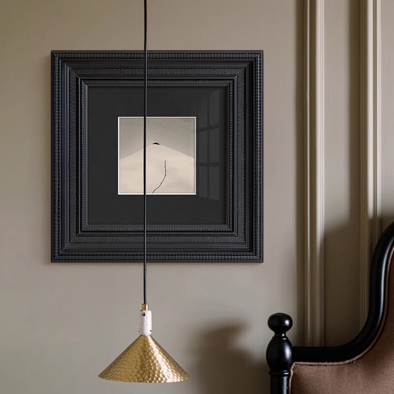 Yamamoto Changnan Black and White Photography Simple Modern Hanging Painting Designer Minimalist Landscape Zen Home Study Decorative Painting