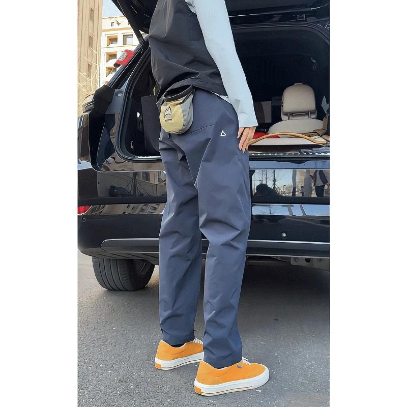 小三角标裤子男款夏季防水速干直筒微锥工装裤户外徒步登山冲锋裤|undefined