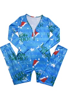 O 74615 Christmas Print Jumpsuit �}�Qӡ���B�wѝ �羳�W��