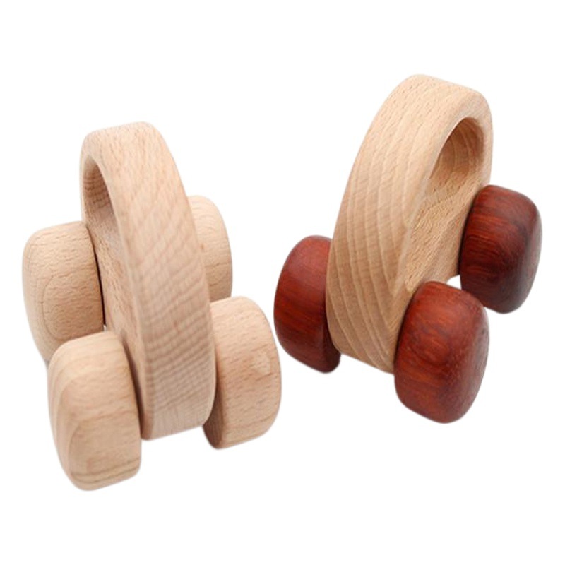 Coche de juguete de madera para aprender a gatear, coche de cachorro, material didáctico para educación temprana, desarrollo de la capacidad sensorial y entrenamiento para gatear