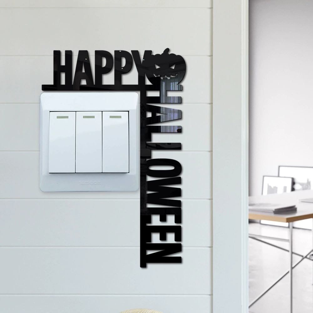 (Cross-border trading), three dimensional acrylic stickers, switch key on wall, halloween, mirror effect