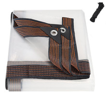 跨境透明防水布户外防雨布庭院防雨膜围栏塑料膜温室植物罩鸡舍罩