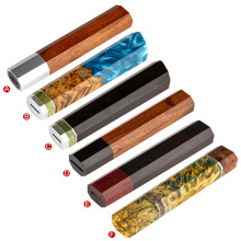 厂家厨刀菜刀八角柄大马士革鱼生刀柄酸枝黑竹材质各种刀具