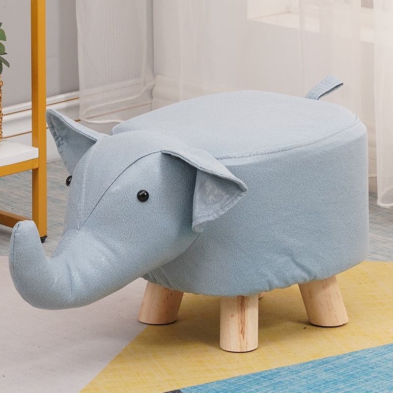 Fábrica directa taburetes para niños taburetes para animales taburetes de madera sólida para cambiar zapatos taburetes creativos pequeños taburetes de casa sala de estar dibujos animados lindos