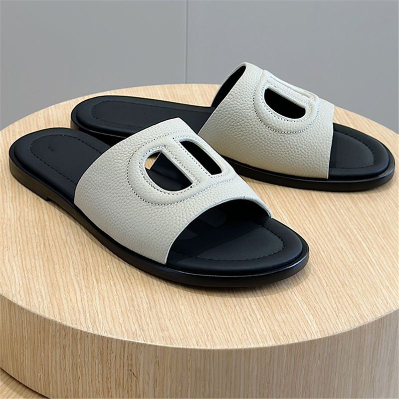 男士夏季户外新款真皮欧洲站2025韩版拖鞋潮男防滑简约舒适一字拖