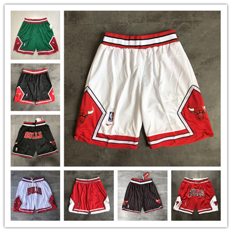 Bulls Jordan Basketball Pants Retro Mesh Embroidery Retro Striped Shorts Short Sleeve Breathable Trendy Brand