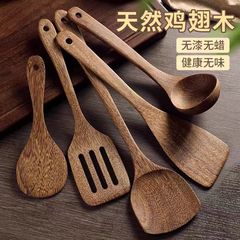鶏羽根木製の鍋つかみ、焦げ付き防止鍋専用の木製鍋つかみ、木製の炒め物用鍋つかみ、家庭用木製スプーン