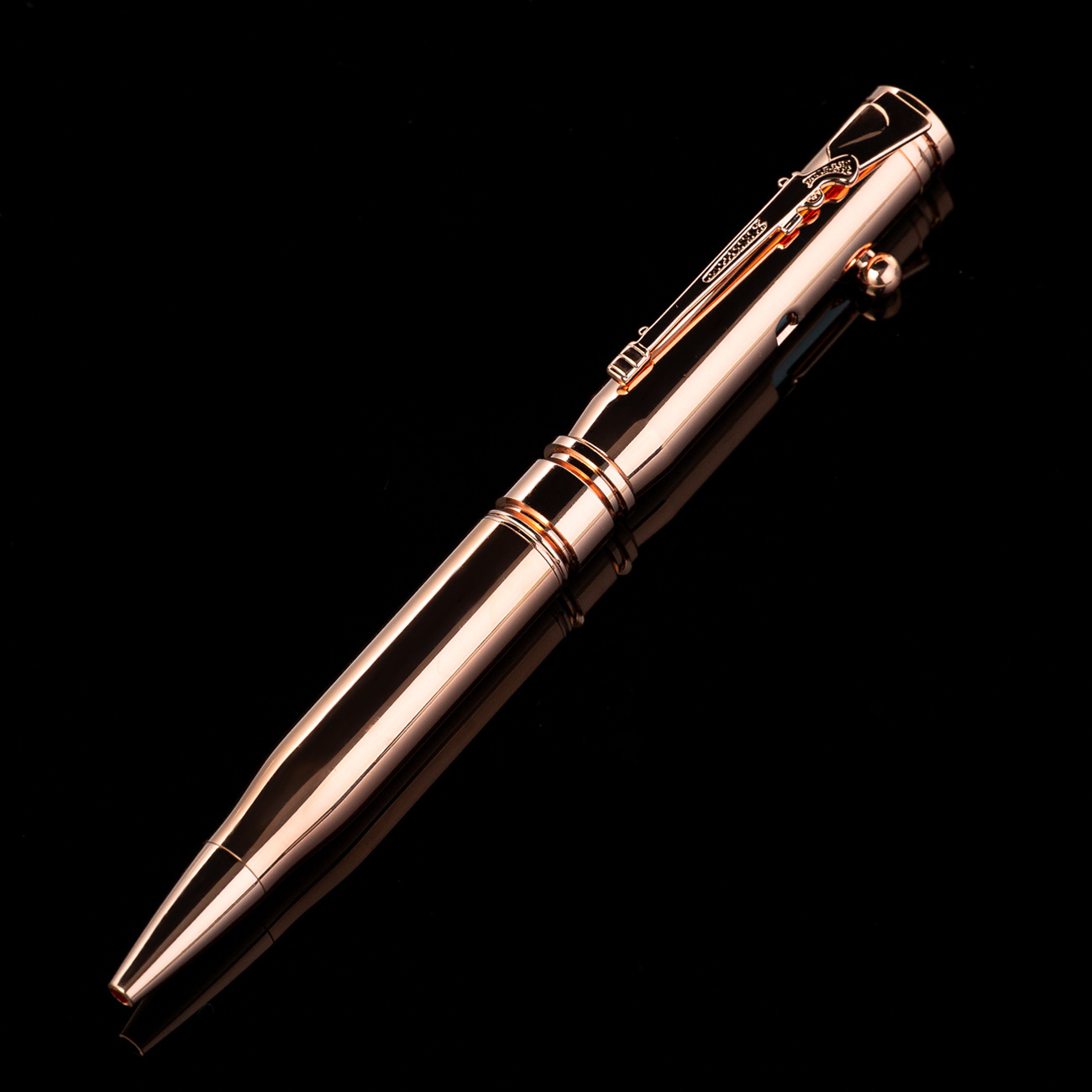 Bolt Pen en stock al por mayor de metal creativo imitación pistola pluma prensa máquina pistola pluma imprimible logotipo multifuncional bolígrafo