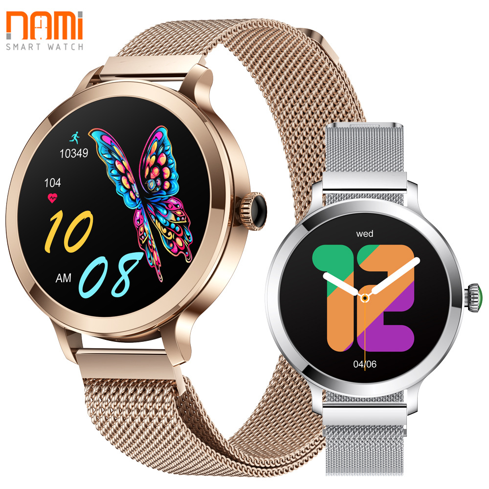 New Nx7 Heart Rate Blood Oxygen Weather Sleep Waterproof Music Amoled Fashion Women's Call Smart Watch