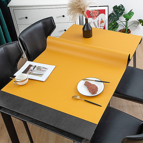 Tablecloth wholesale leather tablecloth waterproof and oil-proof no-wash rectangular dining table mat coffee table mat pvc leather table mat