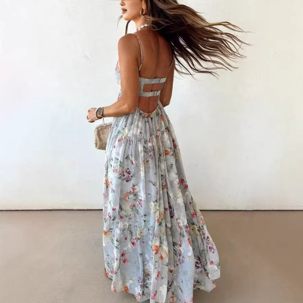 summer shiffon long skirt