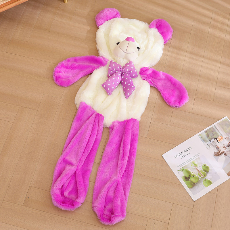 Gran arco oso de peluche muñeca concha de cuero semiacabado juguete de peluche abrazo Panda muñeca semiacabado concha de cuero
