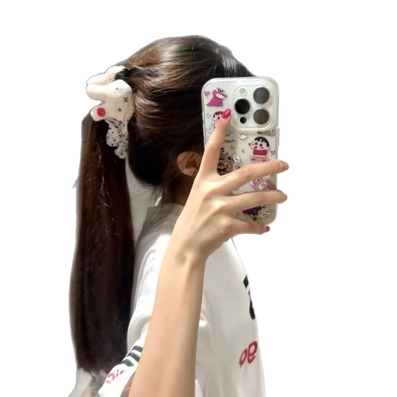 时尚可爱波点大号米菲兔巨显发量多香蕉夹后脑勺盘发百搭少女发饰|undefined