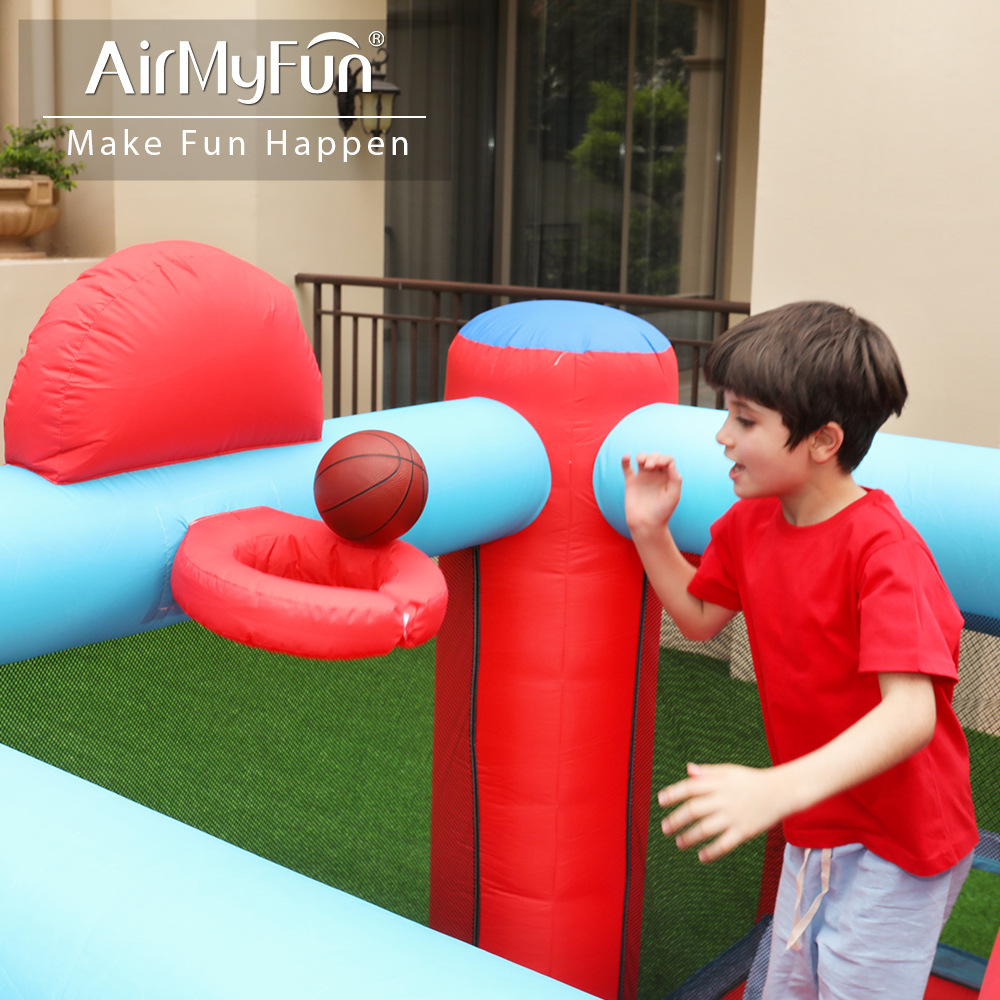 AMF | Niños pequeño castillo inflable tobogán para el hogar cama de salto inflable combinación interior castillo inflable antideslizante