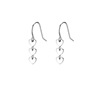 Tide, earrings heart shaped, cute long ear clips, simple and elegant design