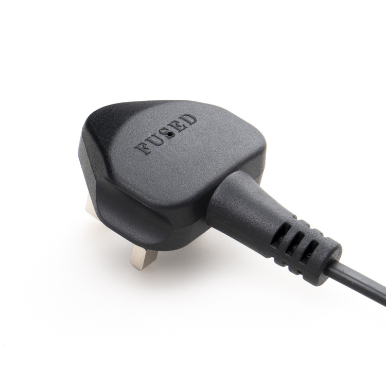 BS英规插头电源线 英式英标英国电源线 英规三插品字尾正方形插头