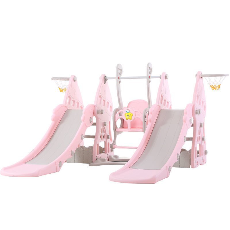 Diapositivas de doble corredor para niños en interiores diapositivas para bebés caseros combinación de columnas para aumentar el grosor y el largo juguete de parque pequeño