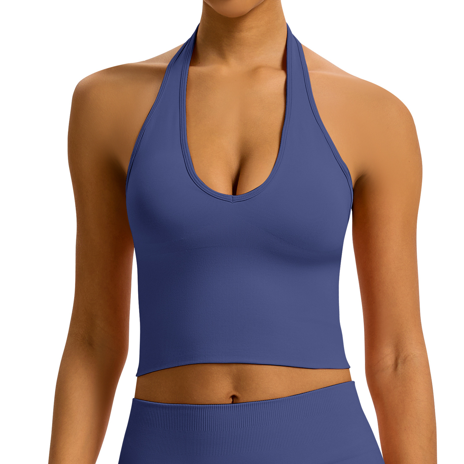 Transfronterizos transpirables belleza colgante de espalda bra a prueba de choque al aire libre ropa interior deportiva sin costuras europea y americana