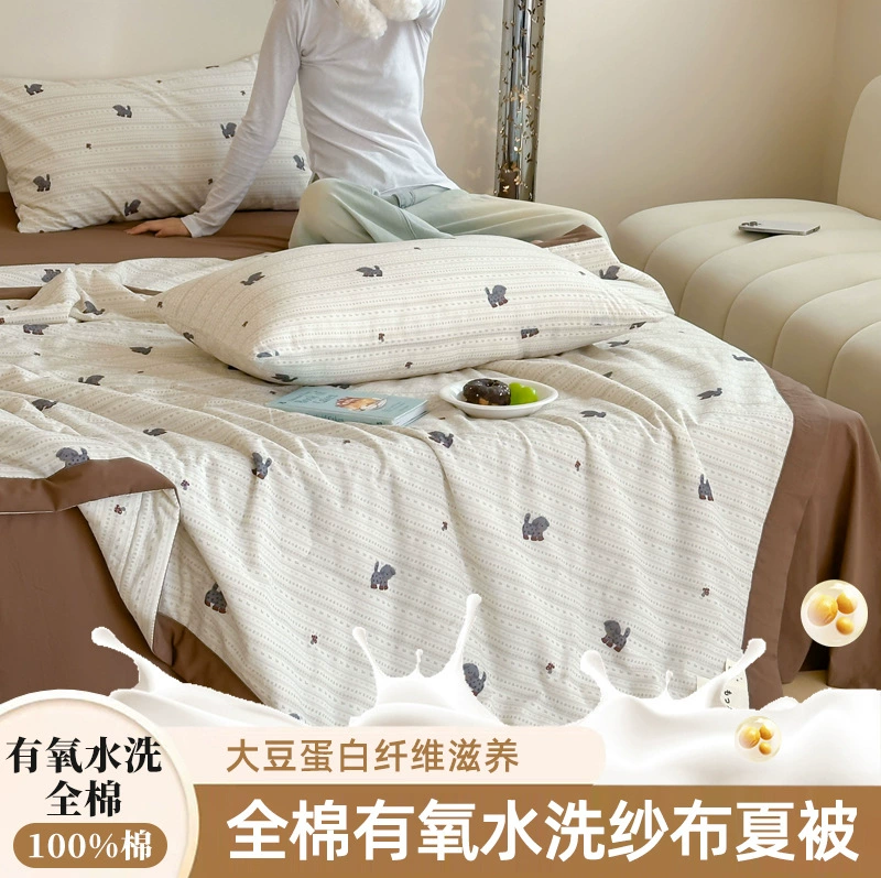 2025 летом хлопчатобумажная марля стеганое одеяло