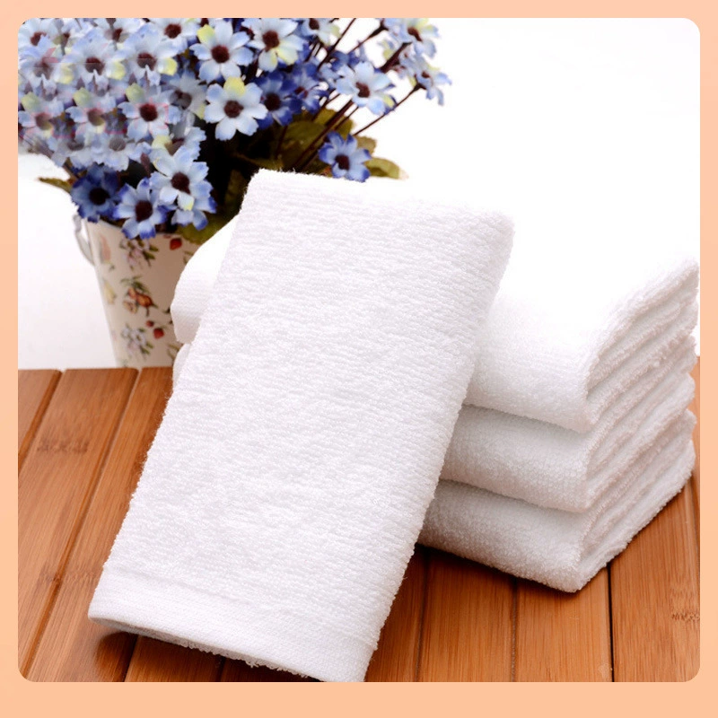 ◘ Индивидуальные утолщенные полотенца для гостиниц для защиты труда, одноразовые белые хлопковые полотенца для отелей и ресторанов, подходящие для купания и использования в тэппаньяки.