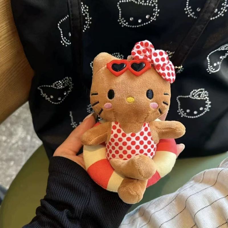 薄荷曼波中古可爱公仔挂件侧坐凯蒂猫钥匙扣包挂饰毛绒|undefined