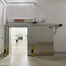 供应不锈钢电动冷库门遥控密封保温平移门钢制推拉保温门自动门