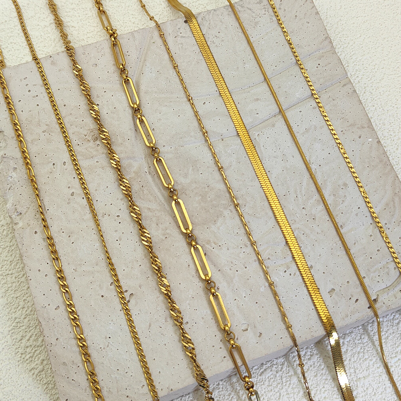 7g Weight Necklace Classification 304 Stainless Steel Chain Material 1 Piece Quantity Holiday, Daily Occasion 304 Stainless Steel Material Geometric Pattern Women's Gender Plating Design Simple Style Style Wholesale Jewelry Simple Style Geometric 304 Stainless Steel Plating Stainless Steel Necklaces 无