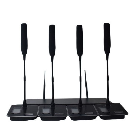 舞台和会议室用4合1无线动全鹅颈麦克风噪声消除桌面轻便降噪