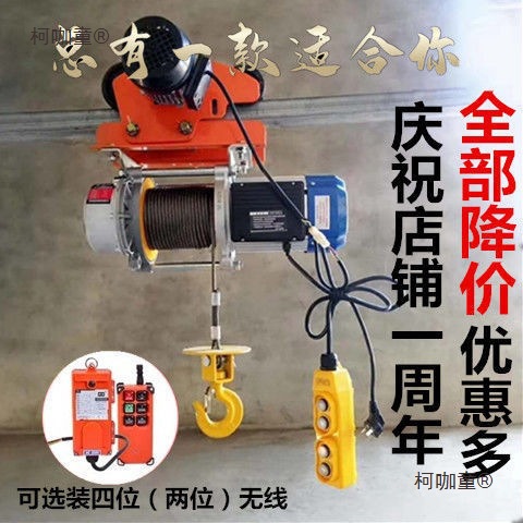 家用吊机升降机提升机上下左右连体微型电动葫芦220V带跑车麦太保