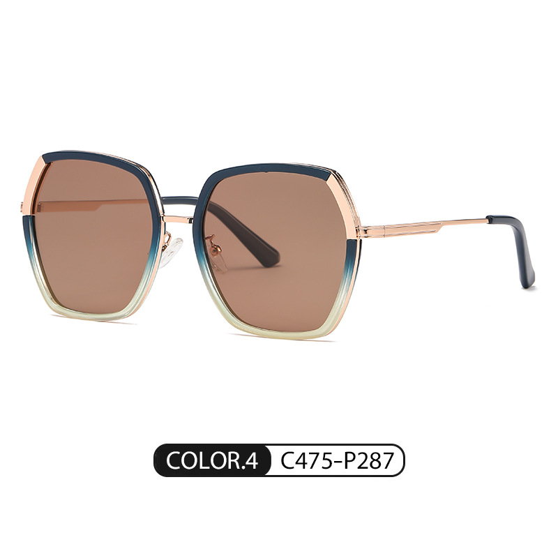 Nuevas gafas de sol polarizadas TJ710 moda mujer ins Street shooting gafas de sol de metal conducción gafas de sol polarizadas