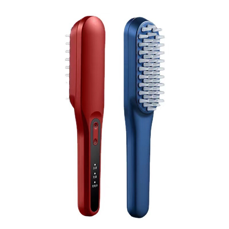 電動マッサージコーム 頭皮マッサージ器 ヘアケア 振動 脱毛防止 頭皮トリートメント 赤色光 発毛促進 ヘアケアコーム|undefined