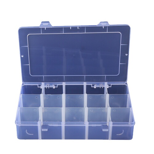 Large 15-compartment storage box removable transparent plastic hardware parts components toys stationery packaging box packaging box