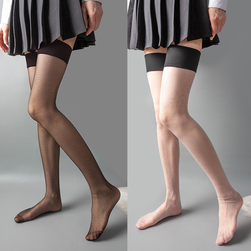 Internet Celebrity jk Black Silk Stockings Women's European and American High-heeled Silk Stockings Series Over-the-knee Stockings Long-tube Silk Stockings Lace Ultra-thin Fishnet Stockings