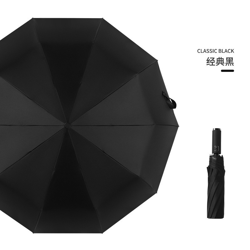 Paraguas grande totalmente automático para hombre, reforzado, doble uso para sol y lluvia, protección solar, paraguas plegable, venta al por mayor personalizada image 24