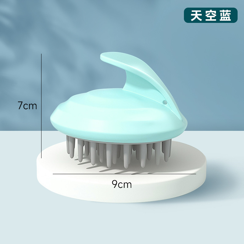 Masaje cepillo de lavado de cabello cepillo suave de lavado de cabello limpio cuero cabelludo cepillo de champú de silicona cepillo de lavado de cabello artefacto cepillo de baño