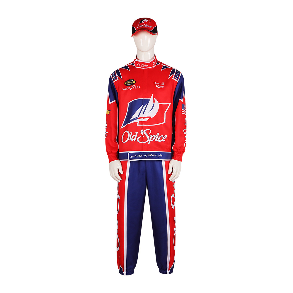 Talladga Night Cos Ricky Bobby Short Sleeve Shirt Racing cosplay Performance Suit