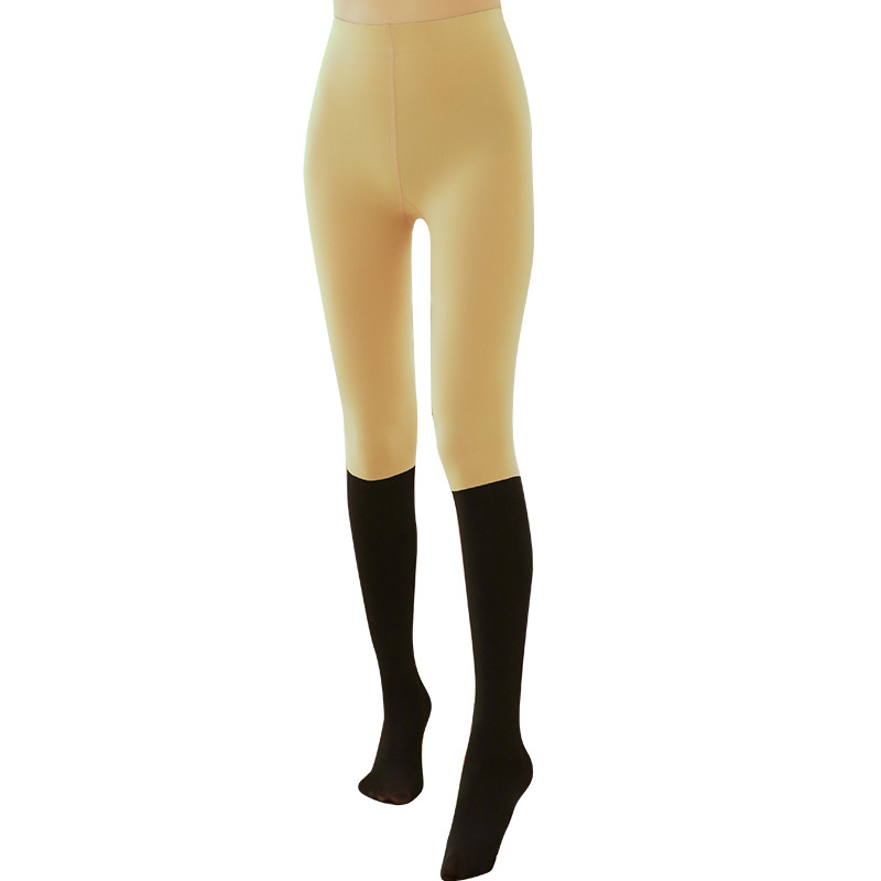 Pantimedias medias de invierno tocando fondo orgulloso frío Otoño e Invierno calcetines de mujer pantimedias forradas de vellón engrosadas calcetines al por mayor costura mujeres