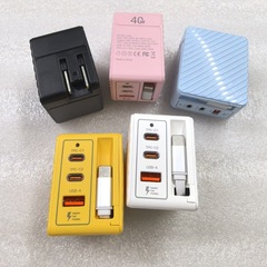 跨境新款K80自带TC伸缩线充电器40W快充 适用于苹果充电器带转换