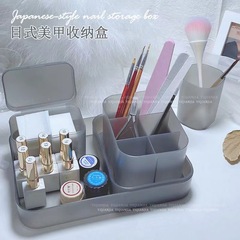 日本式ネイル缶ディスペンサーデスクトップ収納ツール透明つや消しペンホルダーコットンケースネイルストア用デスクトップ置物