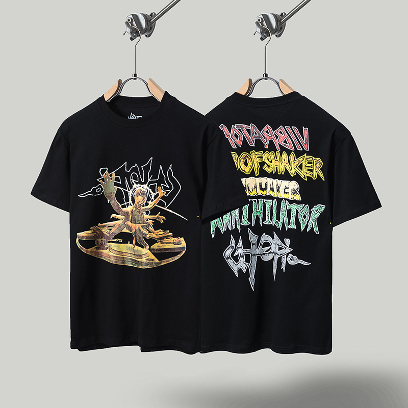 Travis de manga corta M mark Scott pequeño pato amarillo cactus relámpago rap tour TS pareja conjunta camiseta de hip-hop