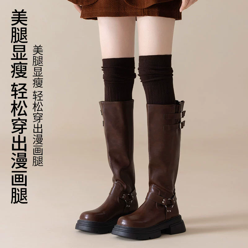 Woolen warm knee pads, knee socks, Korean style