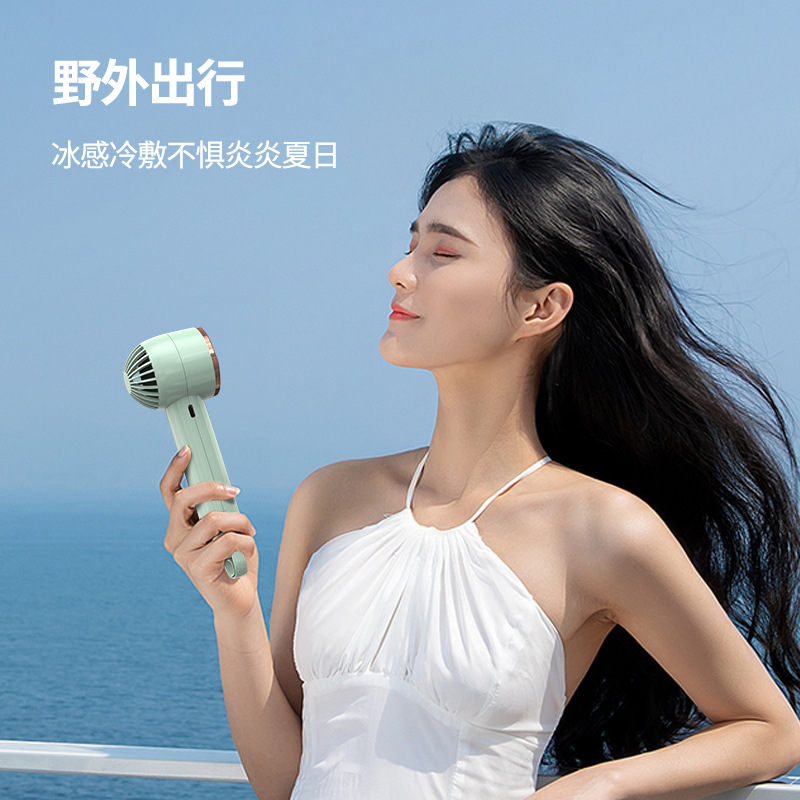 Ventilador portátil con compresa de hielo, escritorio y uso exterior, USB