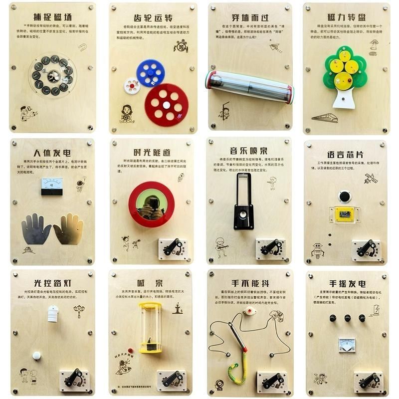Primary and Secondary School Science and Technology Museum Popular Science Interactive Wall Science Corridor Wall Hanging Kindergarten Science Area Wall Toy Exploration