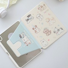 かわいい子犬 Apple ipad 第 10 世代タブレット保護カバー air5/4 ペンスロット付きタブレット保護ケース