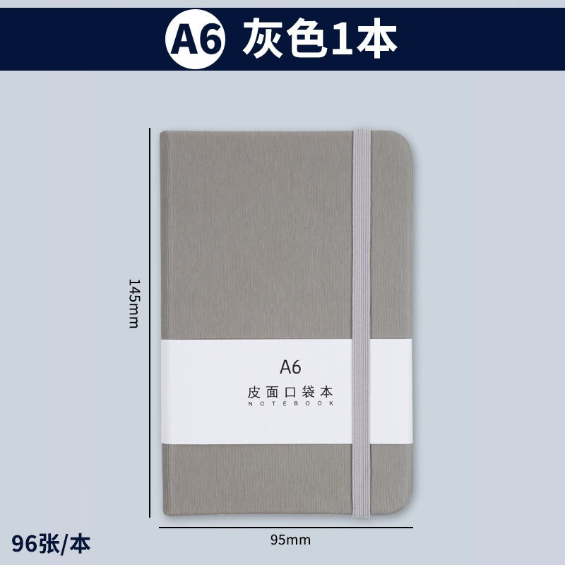 Portable Pocket Notebook A6/A7, Elastic Band Closure, Multi-Color Covers