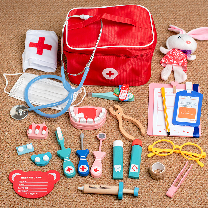 Little Doctor Children's Simulated Home Medical Bag Set Girl Nurse Injection Boy Stethoscope Toy