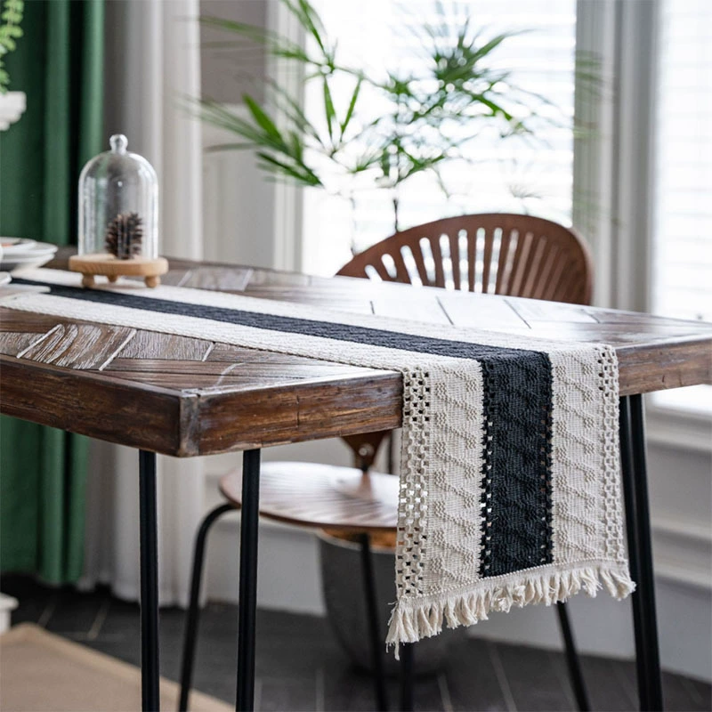 Woven rectangular decorations, wholesale, cotton and linen, American style, french style