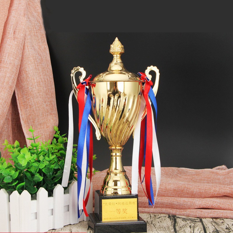 Trofeo de metal para el día deportivo escolar, competición del personal de jardín de infancia, premios para eventos creativos, trofeo de metal personalizado.
