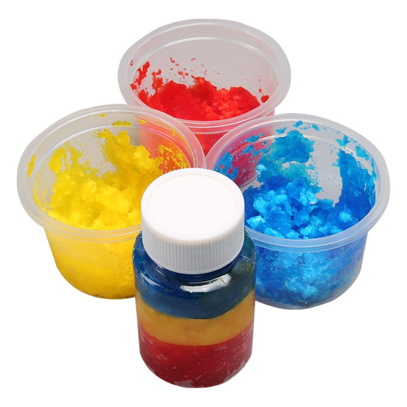 Experimento DIY colorido nieve Tecnología pequeña producción Niños Estudiantes de primaria y secundaria diversión educación ciencia y educación juguetes material de vapor