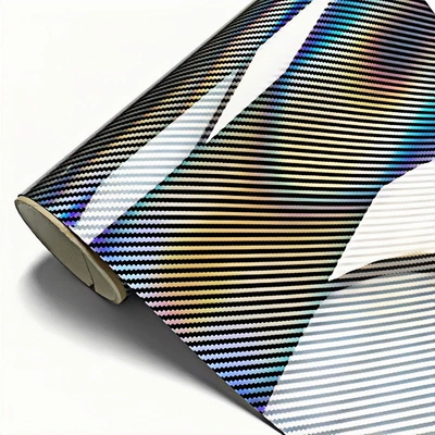 Cross-Border Pet9D Laser Carbon Fiber Auto Color Change Film - pet-laser-carbon-brazing-silver-152m16m